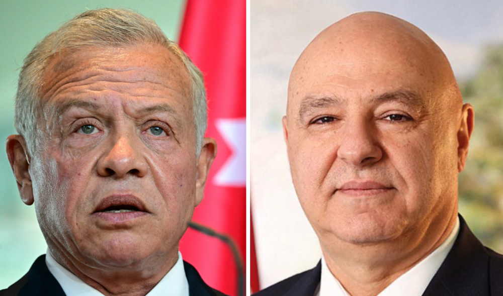 Jordan’s King Abdullah and Lebanese President Joseph Aoun. (File/AFP)