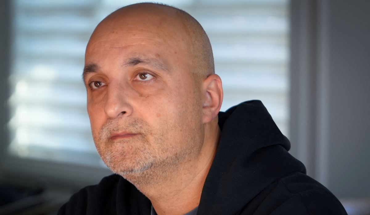 Adi Alexander, the father of Edan Alexander, the American-Israeli and Israel Defense Forces soldier taken hostage during the October 7, 2023 attack on Israel by Hamas, attends an interview with Reuters at their home in Tenafly, New Jersey, U.S., December 14, 2024. (REUTERS)