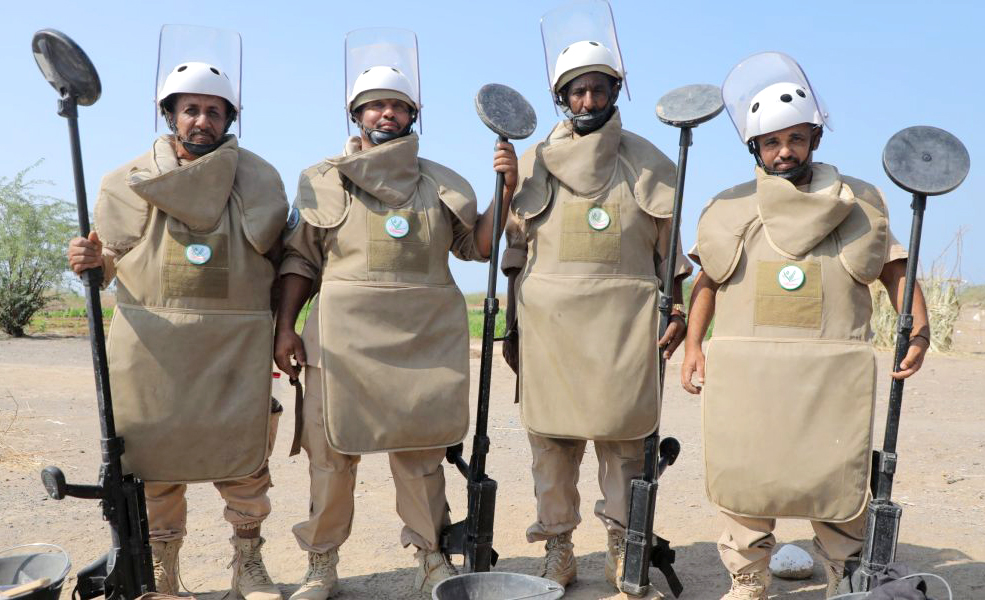 The total included 1,020 unexploded ordnances, 24 anti-tank mines, three anti-personnel mines and three explosive devices, according to a recent report. (SPA)