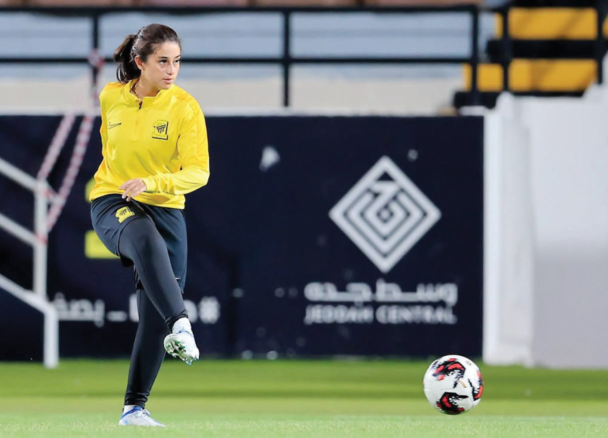 Farah Jefry, a distinguished Saudi footballer and midfielder for Al-Ittihad Women’s Football Club in Jeddah, serves as the ‘She’s Next in Football’ program’s brand ambassador.