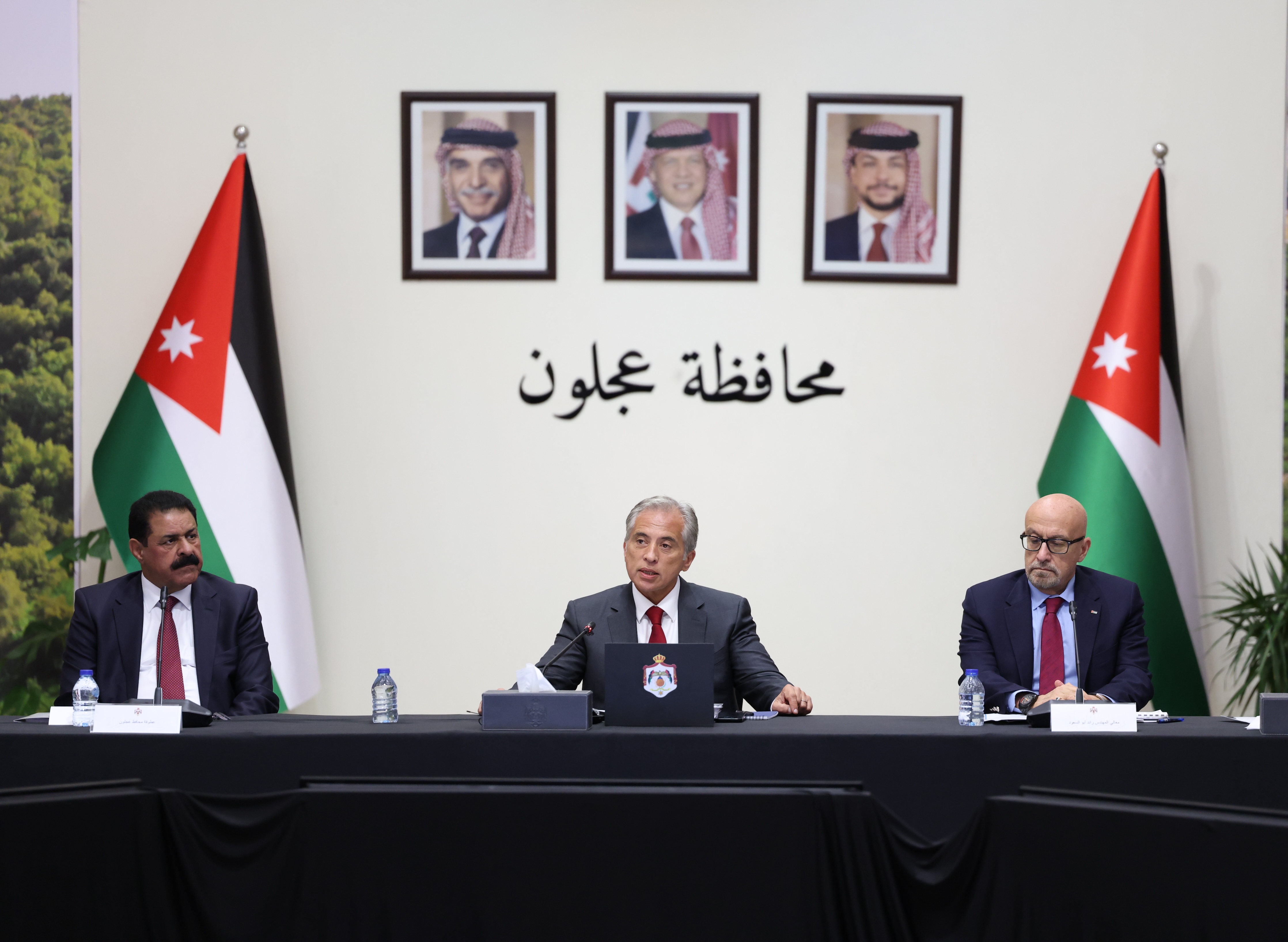 Jordan’s Prime Minister Jafar Hassan speaking during a Cabinet meeting in Ajloun. (Petra)
