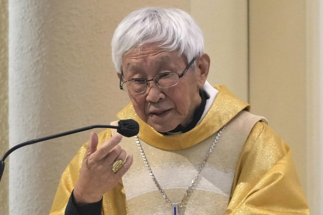 Hong Kong’s outspoken Roman Catholic Cardinal Joseph Zen was allowed to leave the southern Chinese city to attend Pope Francis’ funeral in Vatican City. (AP)