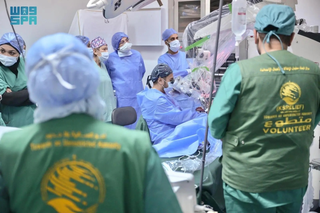 The procedures, carried out by 10 medical volunteers, were part of the “Saudi Hearing” volunteer program. (SPA)