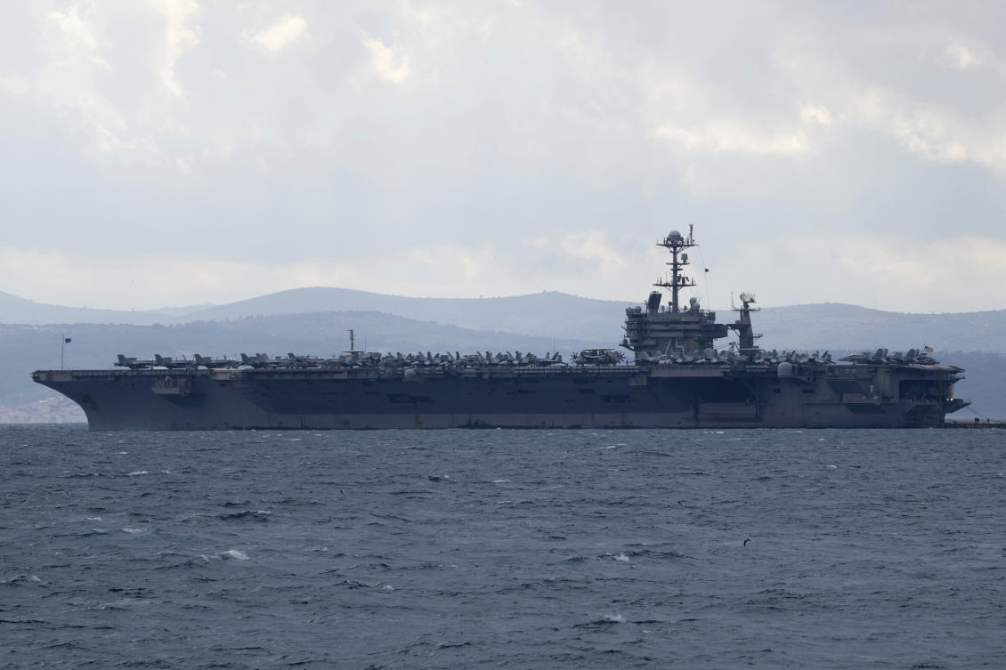 Multimillion dollar US fighter jet falls off aircraft carrier, plunging into Red Sea