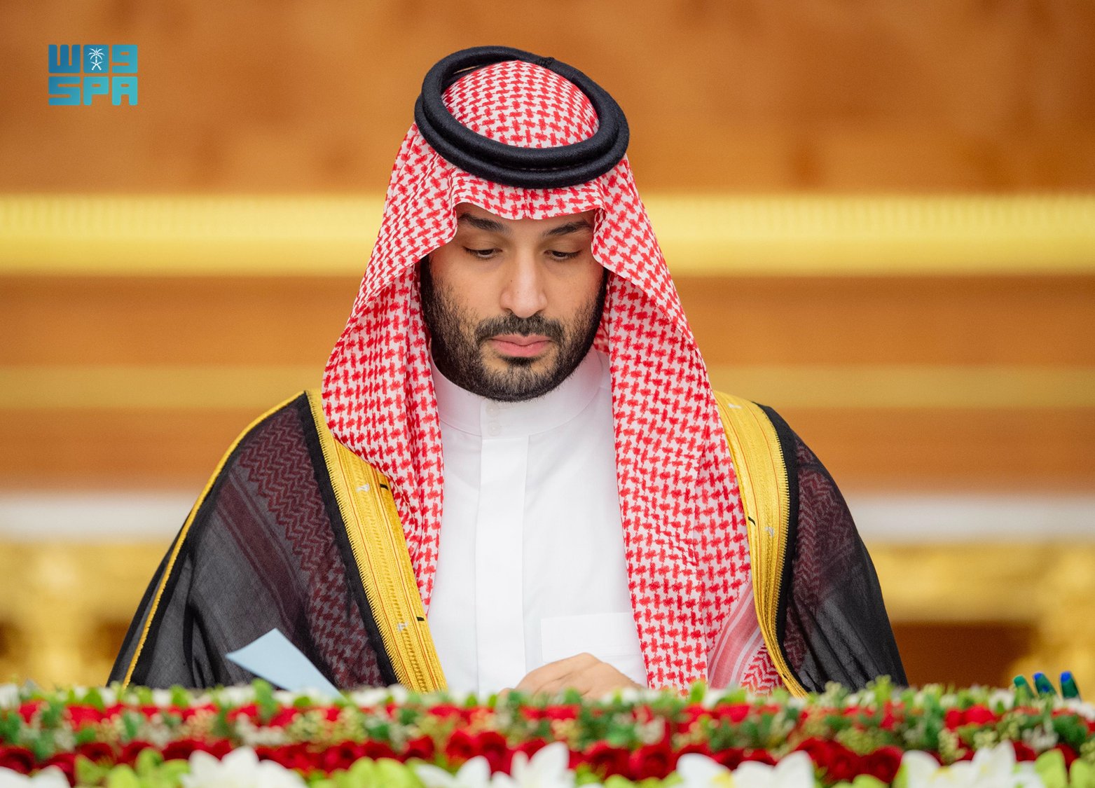 Saudi Crown Prince Mohammed bin Salman attends the Cabinet session on Tuesday. (SPA)