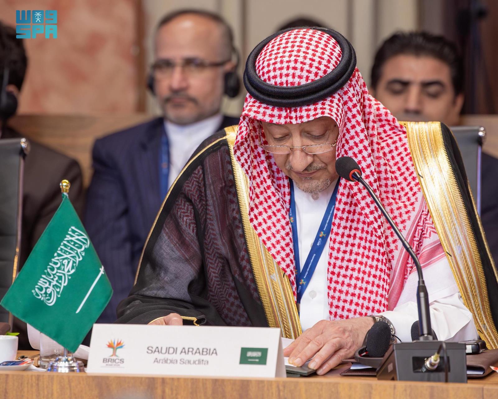 Saudi Deputy Foreign Minister Waleed Al-Khuraiji on Tuesday attended the BRICS Foreign Ministers Meeting in Rio de Janeiro, Brazil. (SPA)