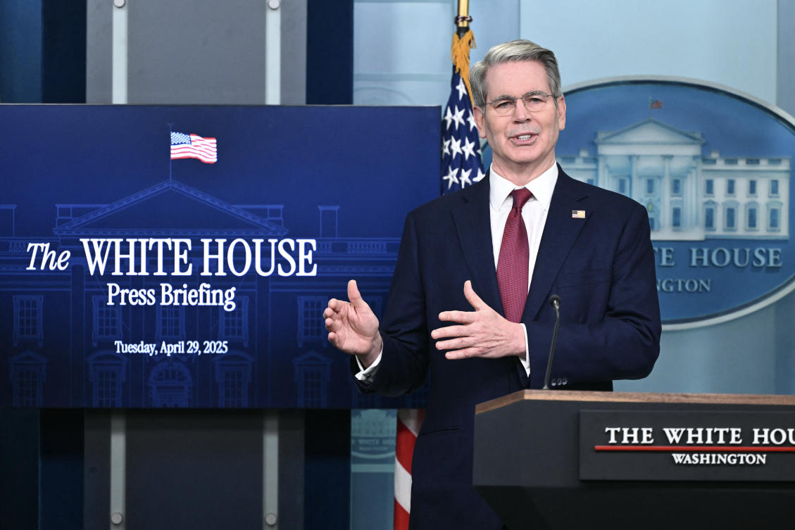 US Secretary of Treasury Scott Bessent speaks during the daily briefing in the Brady Briefing Room. (File/AFP)