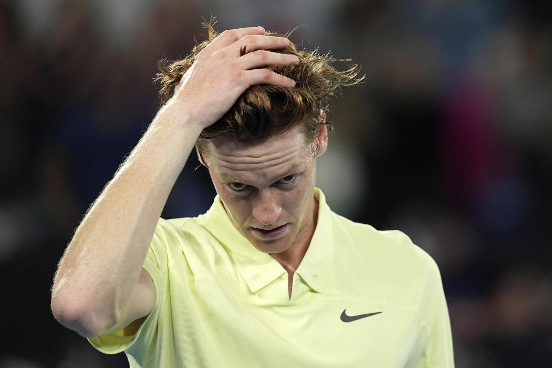 Jannik Sinner of Italy reacts after defeating Alexander Zverev of Germany in the men’s singles final at the Australian Open tennis championship in Melbourne, Jan. 26, 2025. (AP/File)