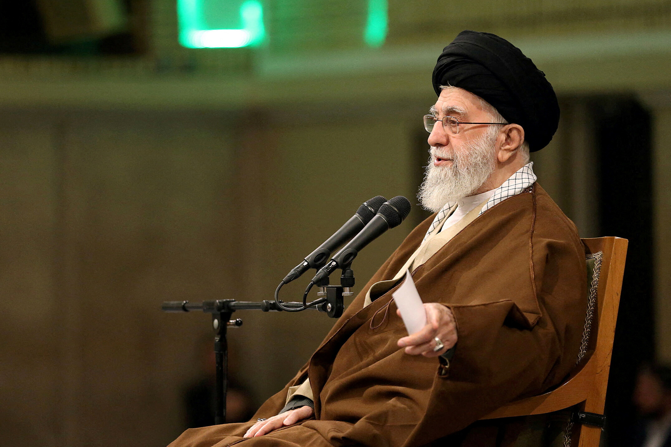 Iran's Supreme Leader Ayatollah Ali Khamenei speaks during a meeting with defence industry experts in Tehran. (Reuters/File)