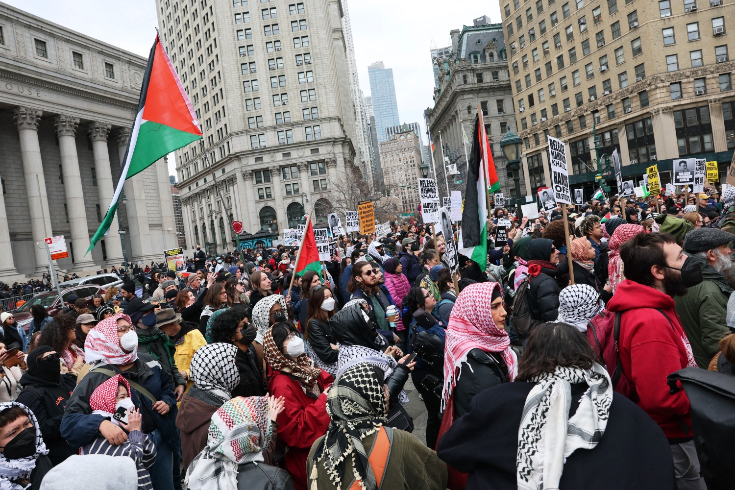 The US government is replicating some of the draconian measures imposed on the Palestinians by Israel (File/AFP)