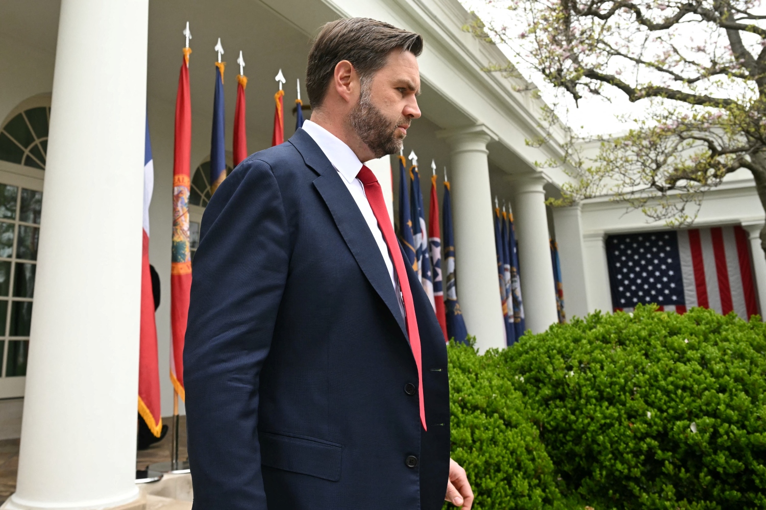 During an interview, Vice President JD Vance urged Europe to be more independent and not act as a “vassal” of the US (File/AFP)