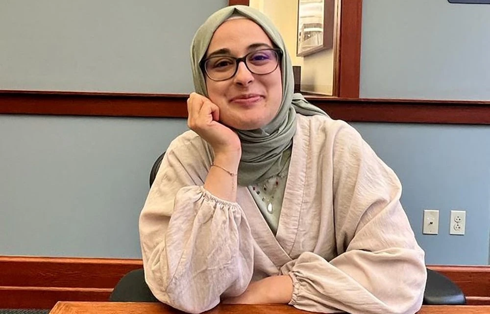 Rumeysa Ozturk is a Turkish doctoral student at Tufts University in Somerville, Massachusetts. (Reuters)