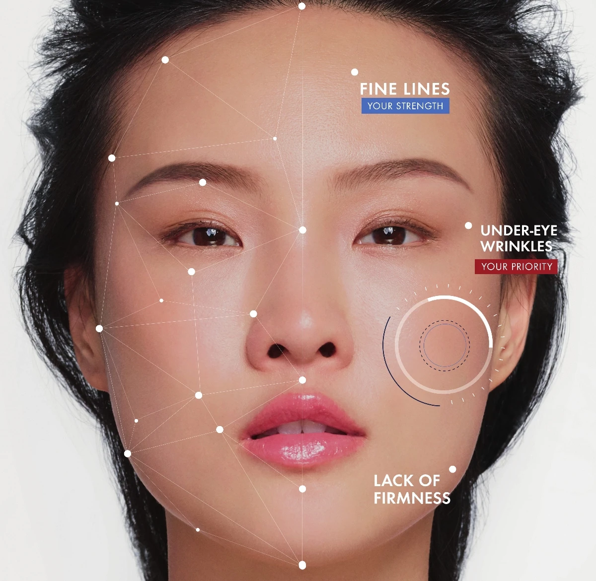 L’Oreal technology measures skin aging and offers personalized skincare regimens. (Supplied)