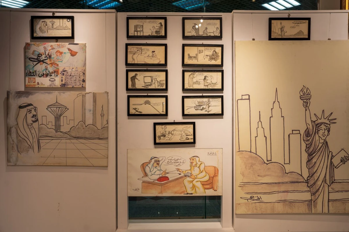 In the heart of Saudi Arabia’s capital city, the Al-Mousa Center has transformed into a vibrant hub for creativity, with over 15 galleries presenting a mix of solo and group exhibitions as part of Art Week Riyadh. (AN Photo/Huda Bashatah)