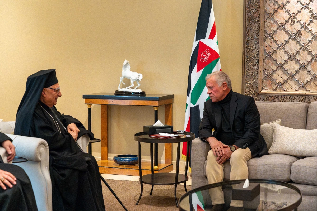 King Abdullah of Jordan receives Greek Melkite Patriarch of Antioch and All the East