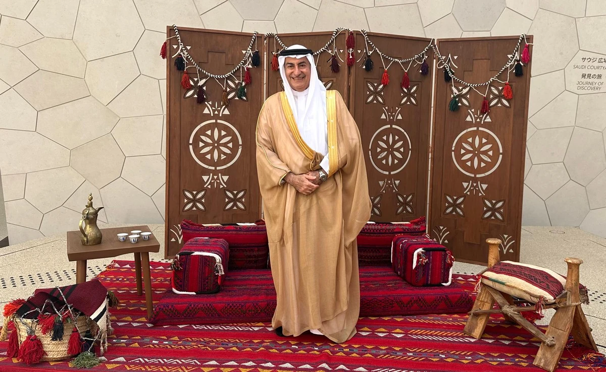Saudi Ambassador to Japan Dr. Ghazi Faisal Binzagr at the Saudi Pavilion Expo 2025 Osaka, Kansai. (ANJ)