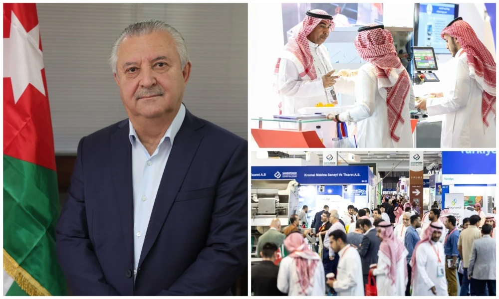JEA Chairman Ahmed Khudari (L) urged Jordanian food manufacturers to capitalize on the exhibition’s expected high turnout of international exhibitors, brand owners, experts and traders. (JNA/SFM Expo)