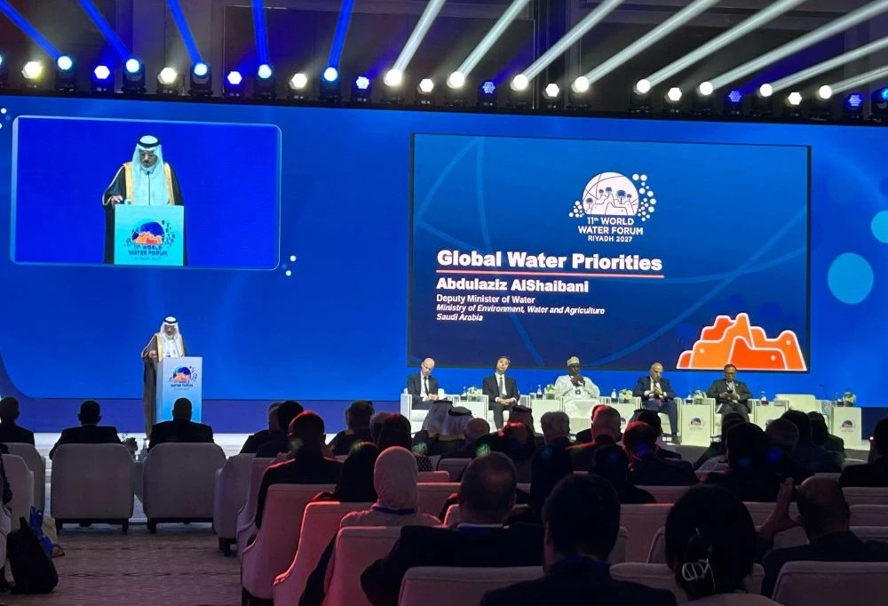 Water is a basic human right, as well as an economic enabler, said Abdulaziz Al-Shaibani, deputy minister of water. (AN Photo/Haifa Alshammari)