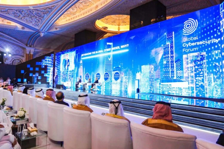 A session in progress at the Global Cybersecurity Forum in Riyadh. (AN Photo)