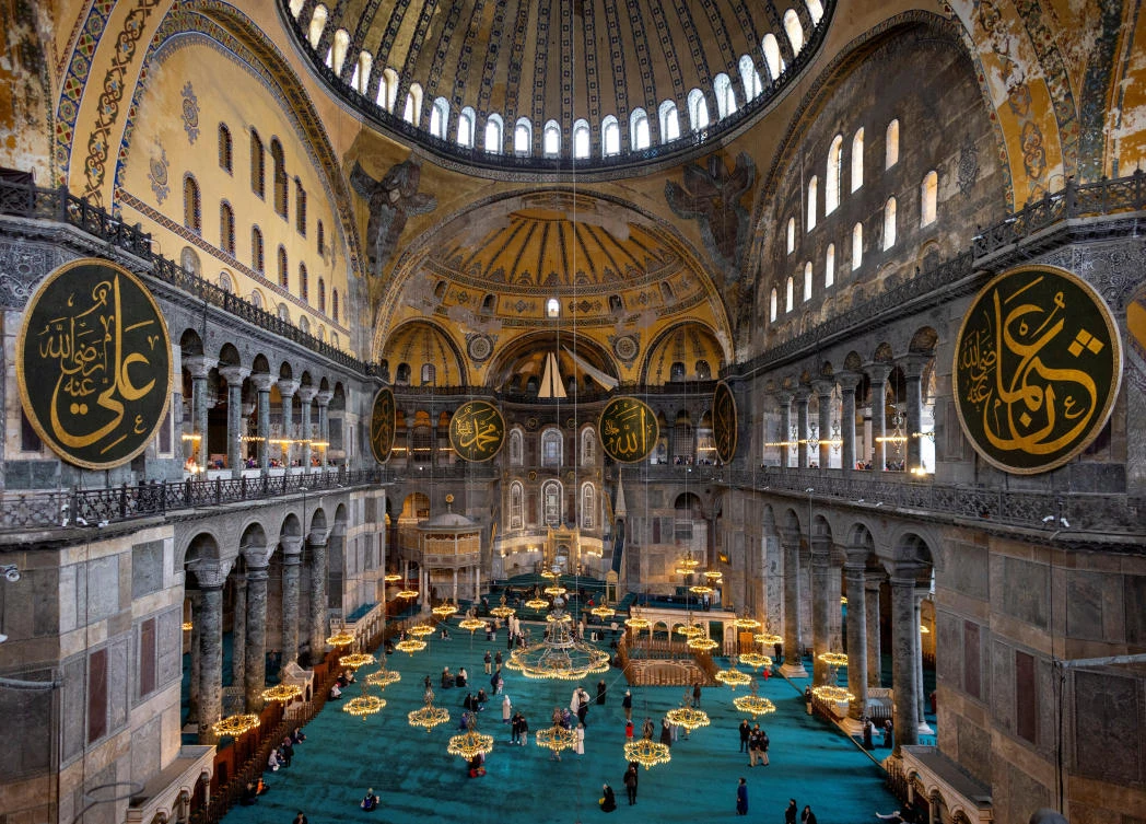 Historic domes of Hagia Sophia are renovated to protect the landmark from earthquakes