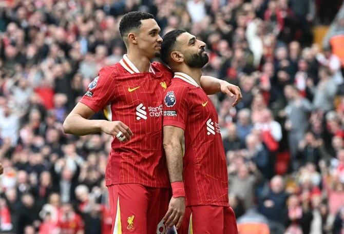 Liverpool can wrap up a record-equalling 20th English title on Sunday when Leicester City and Ipswich Town are both likely to have their relegation from the Premier League confirmed. (AFP/File)