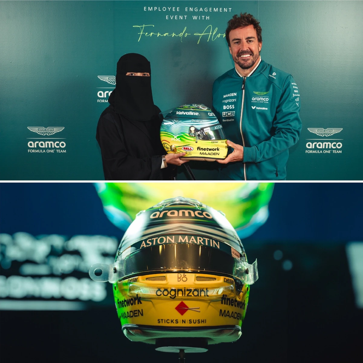 Young Saudi artist designs Fernando Alonso’s helmet for Saudi Arabian Grand Prix