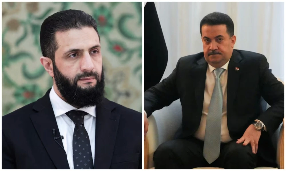 Iraqi Prime Minister Mohammed Shia Al-Sudani (R) met on Thursday in Qatar with Syrian President Ahmed Al-Sharaa (L) in Qatar. (Reuters/File Photos)