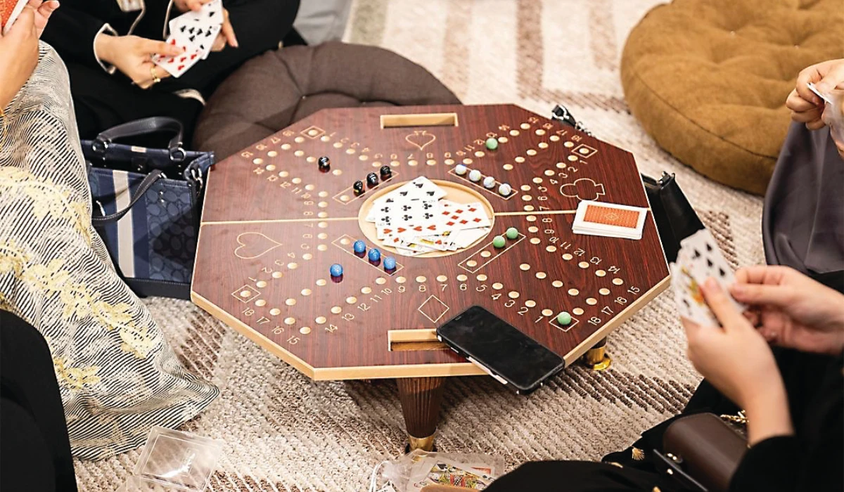 A tabletop games cafe in Saudi Arabia, offering a wide selection of international and local games. (Supplied\Roaa Al-Johani \Hayy Jameel)