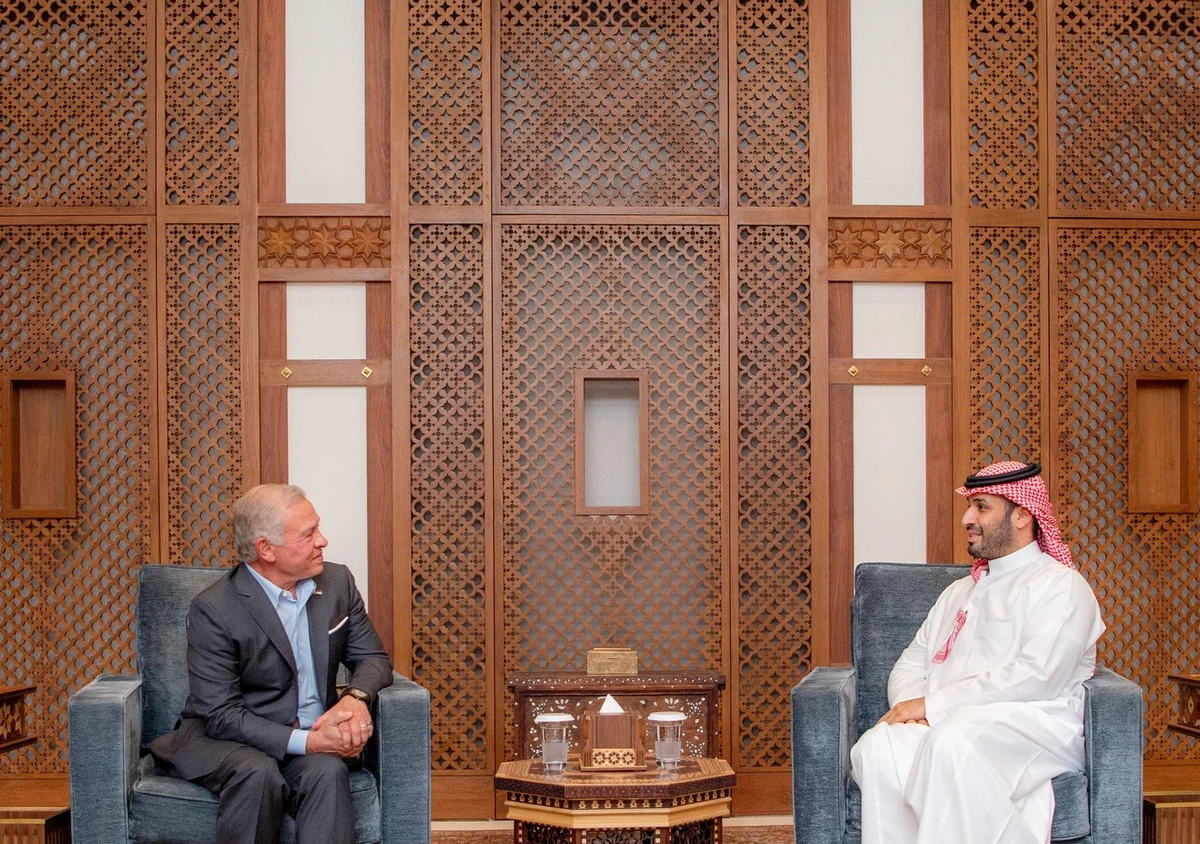 Saudi Crown Prince Mohammed bin Salman has received Jordan’s King Abdullah II on Wednesday. (SPA)