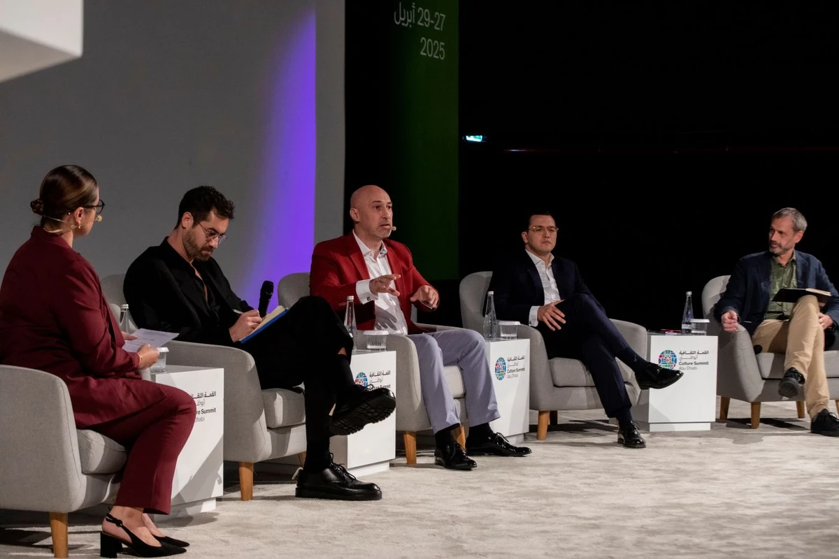 Industry leaders gathered at the 7th Culture Summit Abu Dhabi on Monday to discuss the rise of artificial intelligence in creative industries — and what it means for the future. (AN Photo by Mohamed Fawzy)