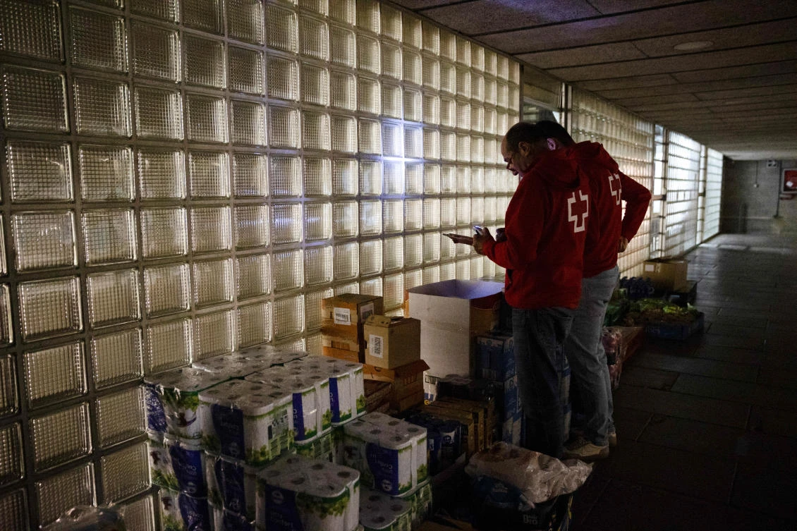 On Monday night, many city residents, including in Spain’s capital of Madrid, went to sleep in total darkness. (Reuters)