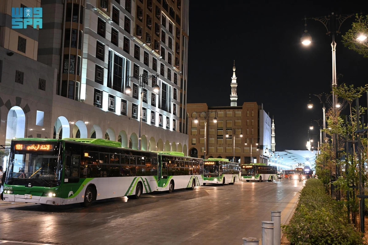 The Madinah Bus Network will launch nine new routes on Thursday, raising the total number of operational routes to 15. (SPA)