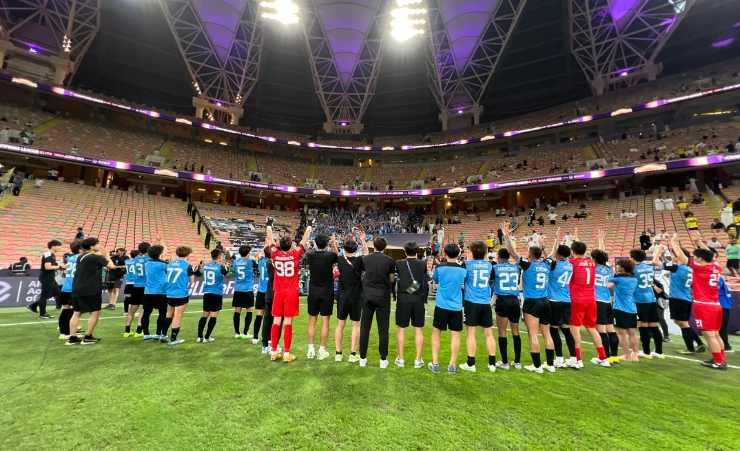 Al-Nassr lost 3-2 to Kawasaki Frontale in the semifinal of the AFC Champions League Elite in Jeddah on Wednesday, denying them the chance to take on Al-Ahli in an all-Saudi final on Saturday. (X/@frontale_staff)