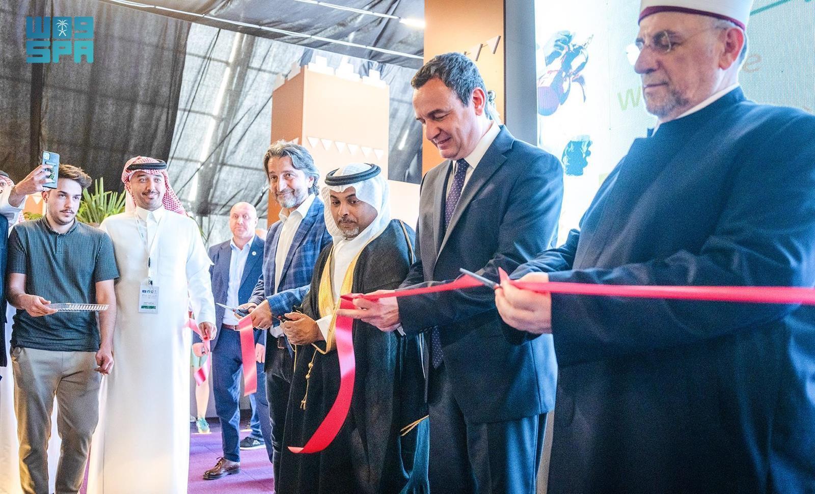 Kosovo Prime Minister Albin Kurti recently inaugurated the sixth Jusoor exhibition at Skanderbeg Square in the capital, Pristina. (SPA)