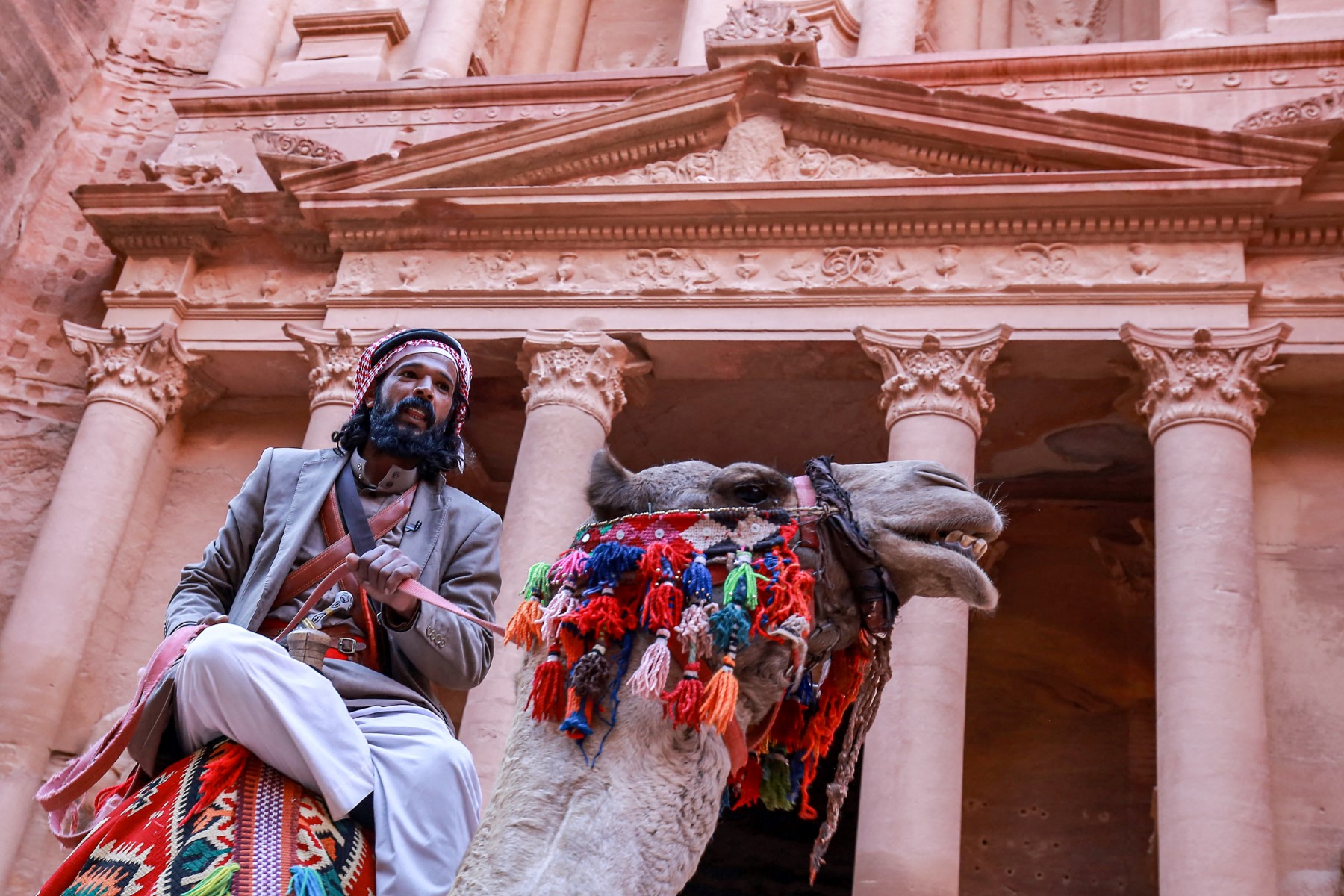 Jordan’s tourism sector, headlined by the historic site of Petra, has kicked off 2025 strongly, registering growth in both visitor numbers and revenue. (AFP/File Photo)