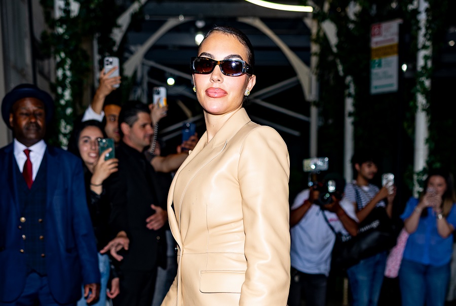 Riyadh-based Argentine model Georgina Rodriguez flew to New York to promote a new product by cosmetics label Charlotte Tilbury. (Getty Images)