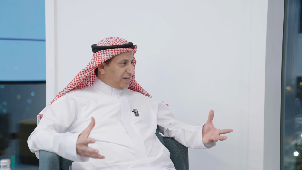 Adel Alateeq, co-founder and CEO of Awaed, speaks with The Majlis Podcast produced in partnership with Arab News. (AN Photo)