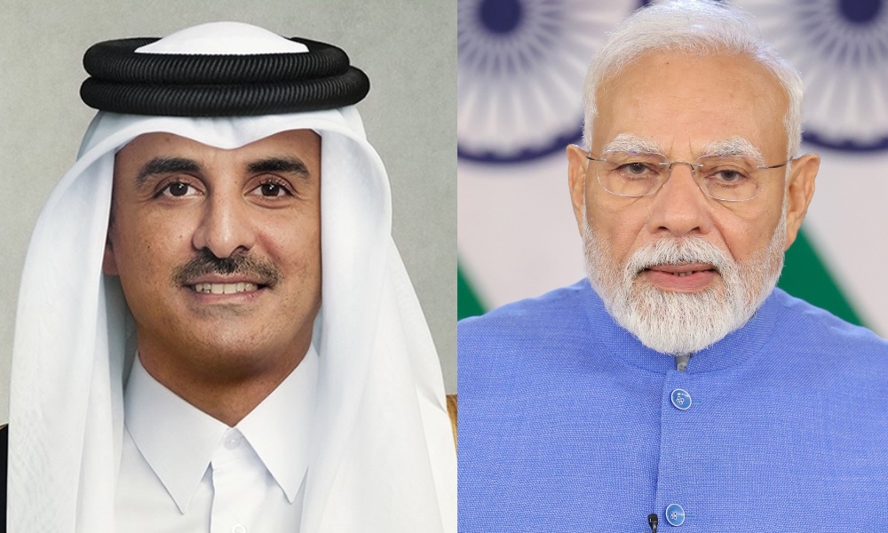 The Emir of Qatar Sheikh Tamim bin Hamad Al-Thani discussed ties with Indian Prime Minister Narendra Mod. (QNA/PMIndia)