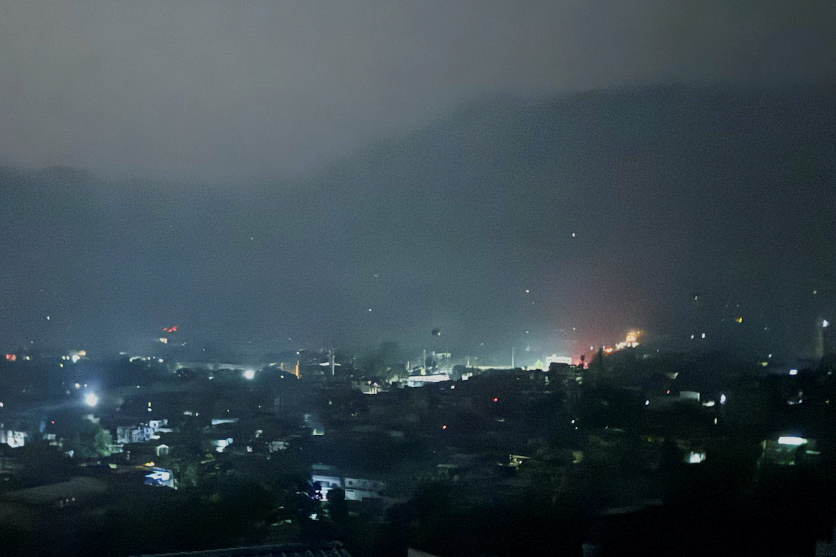 A city view of Muzaffarabad in Pakistan-administrated Kashmir after explosions were heard from Indian missiles fired toward the area. (Reuters)