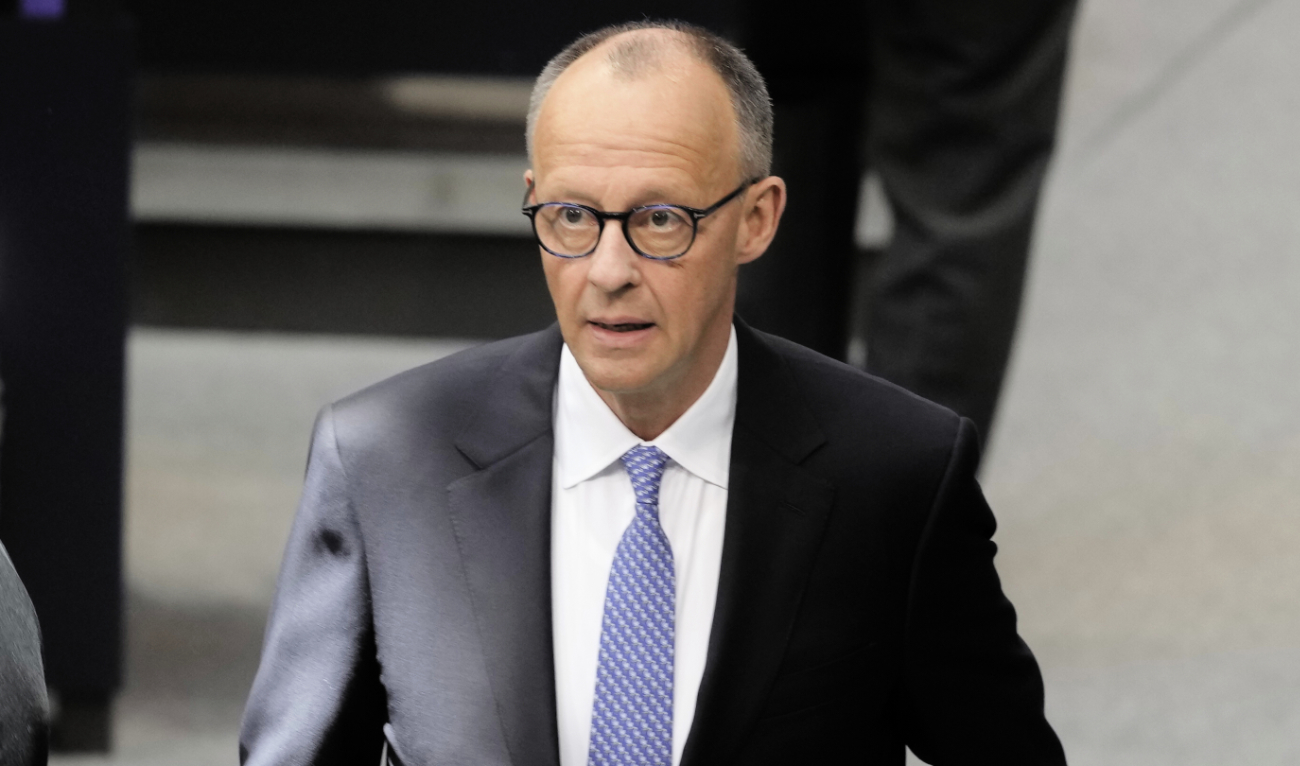 Friedrich Merz arrives at the parliament Bundestag in Berlin, Tuesday, May 6, 2025. (AP)