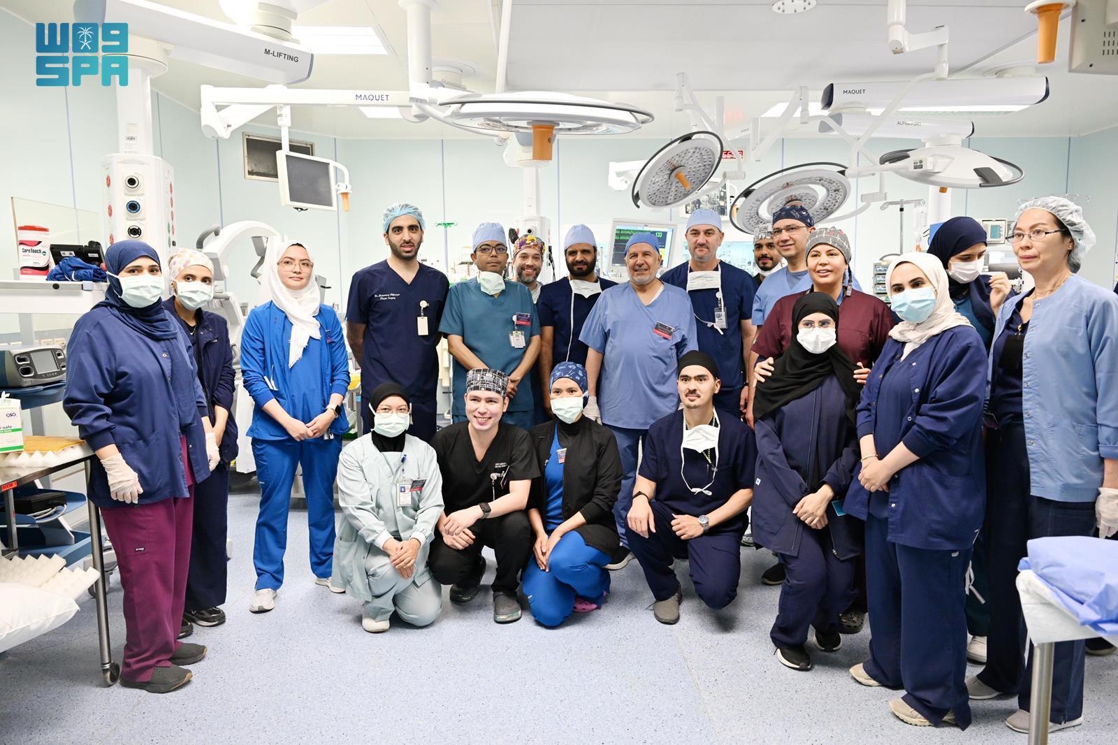 The operation involved a multidisciplinary team of 26 consultants, including specialists in anesthesia, neurosurgery, pediatrics and plastic surgery. (SPA)