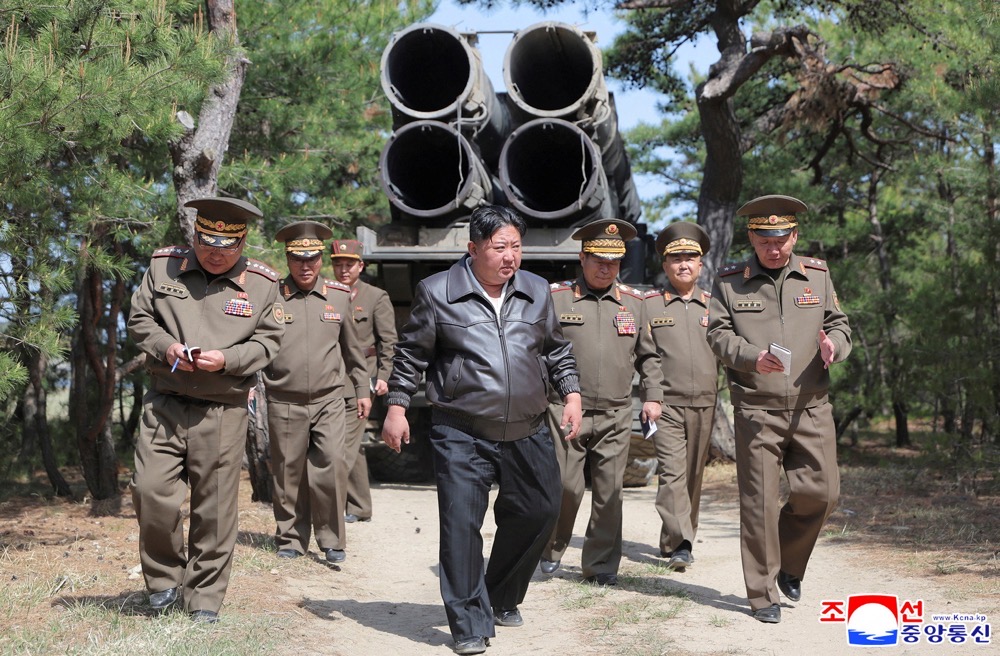 North Korean leader Kim Jong Un supervises a missile test. (KCNA/Reuters)