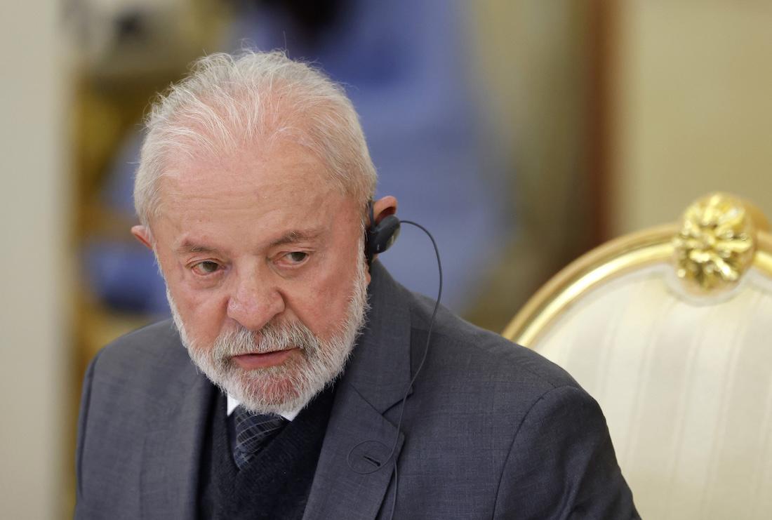 Brazilian President Luiz Inacio Lula da Silva attends a meeting with Russian President at the Kremlin in Moscow. (File/AFP)