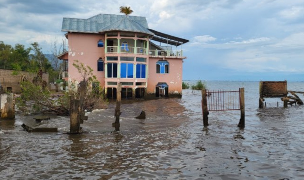 Heavy flooding following torrential rains in eastern Congo washed away several villages along the shores of Lake Tanganyika, leaving at least 62 dead and 50 missing, authorities said Saturday. (X/@MwandoKatempa)