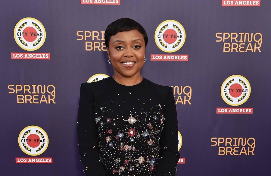 Quinta Brunson’s column gown hailed from Zuhair Murad’s Pre-Fall 2025 collection. (Getty Images)