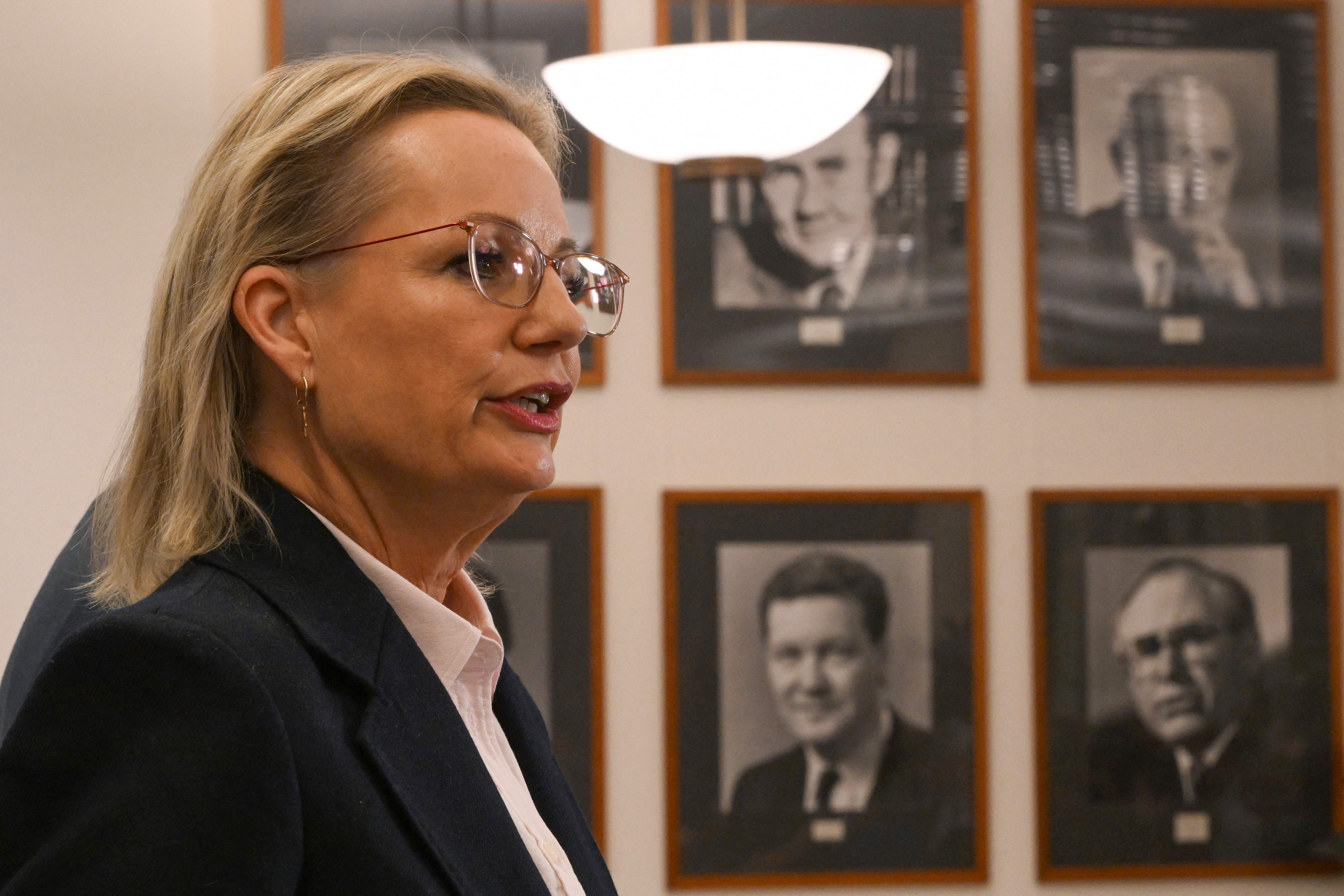 Sussan Ley elected as first woman leader in conservative opposition group. (AFP)