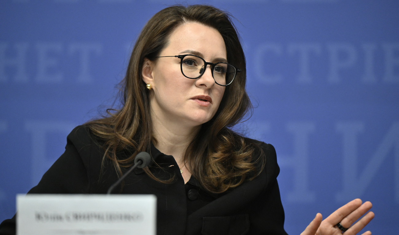 Ukraine’s first deputy prime minister Yulia Svyrydenko. (AFP)