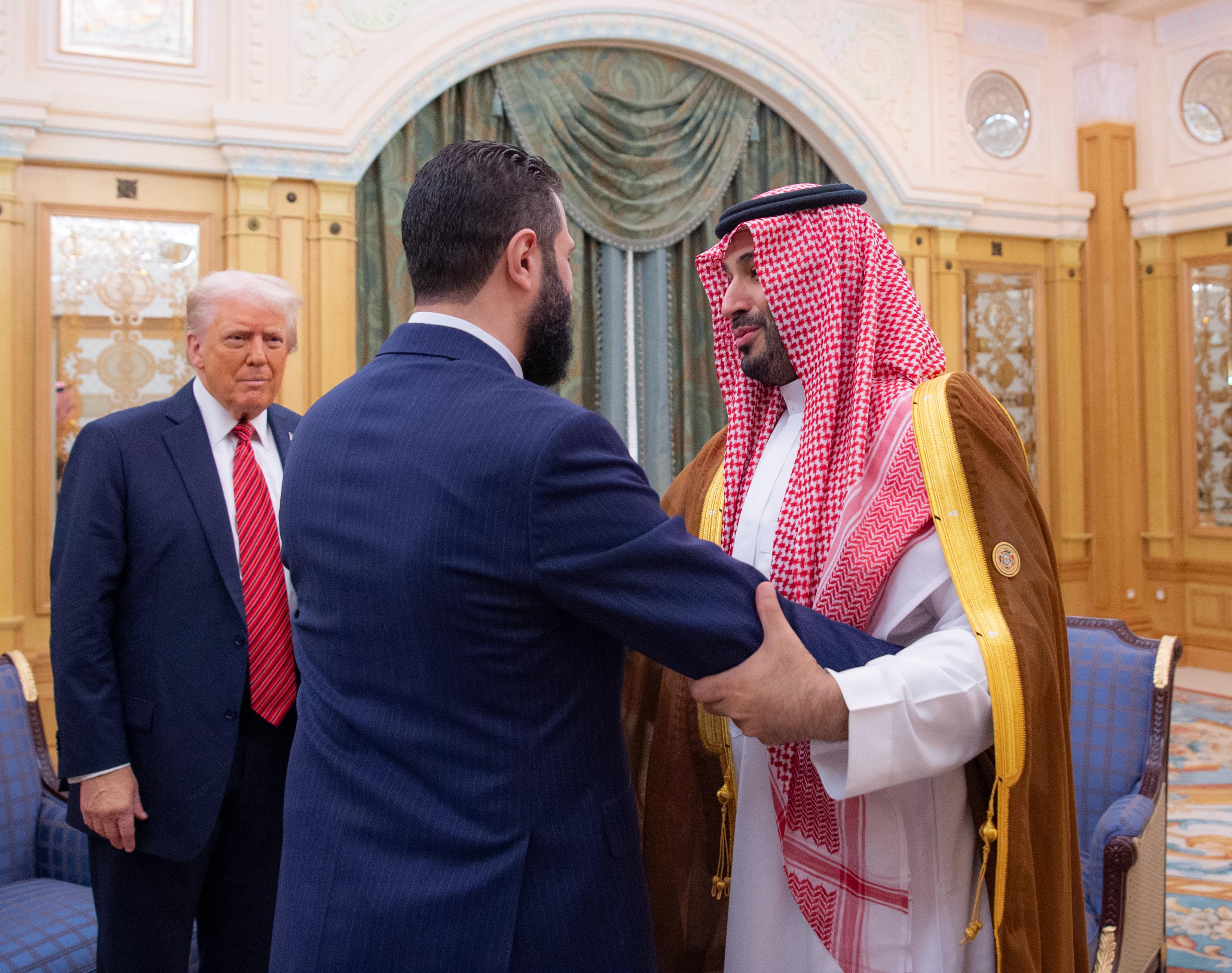 Al-Sharaa was named president of Syria in January, a month after a stunning offensive by insurgent groups led by Al-Sharaa’s Hayat Tahrir Al-Sham, or HTS, stormed Damascus and ended the 54-year rule of the Assad family. (AFP)