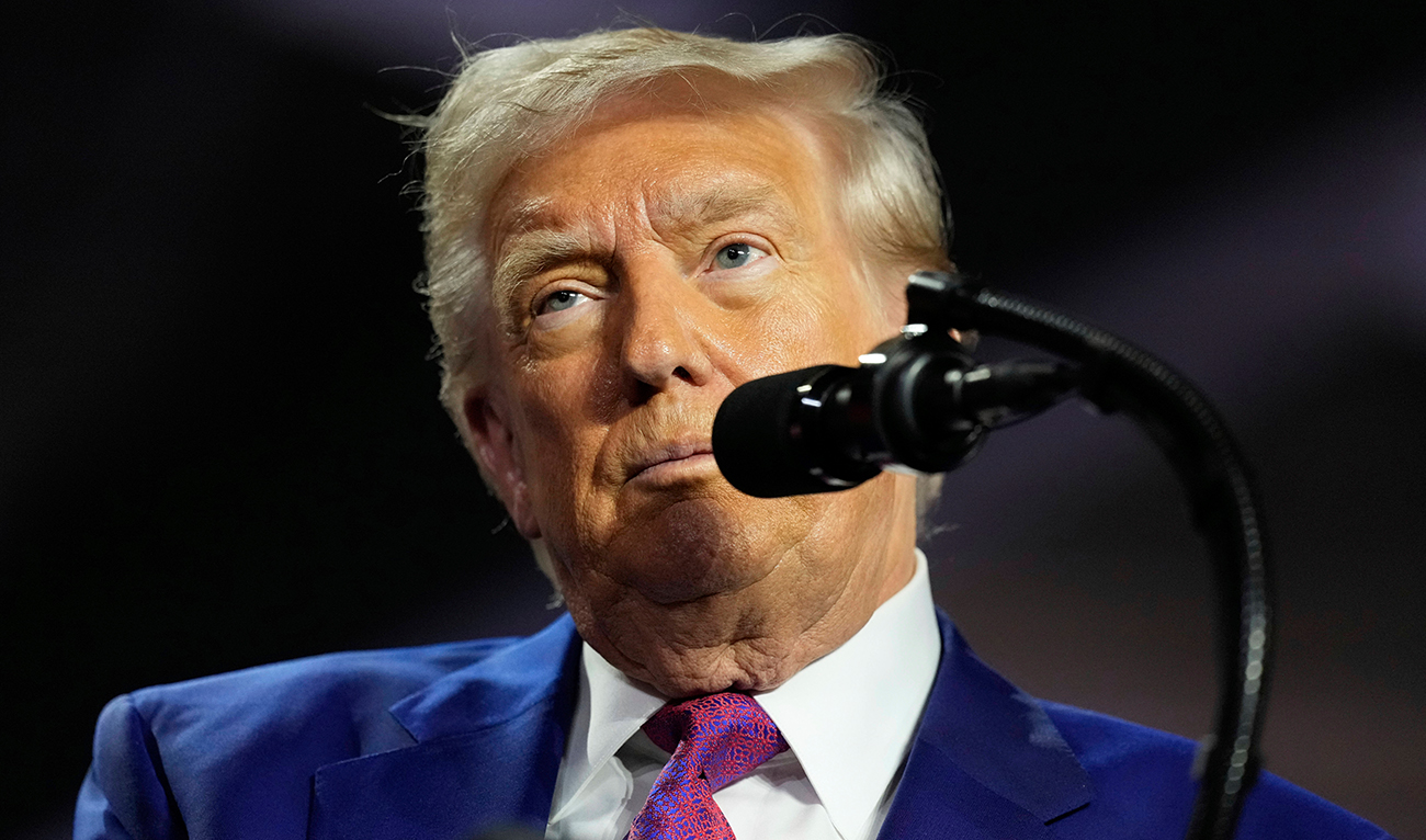 President Donald Trump speaks at the Al Udeid Air Base in Doha, Qatar on May 15, 2025. (AP)