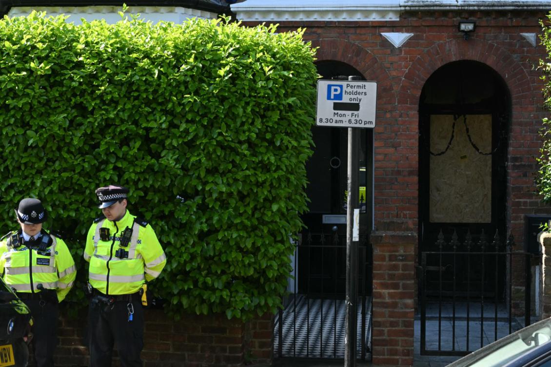 Police officers patrol in London on May 13, 2025. (AFP)
